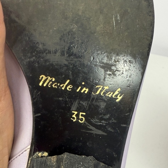 Vintage Hobbs London Chelsea Lavender Leather Pointed-Toe 80’s Boots Size 5 - Picture 7 of 11